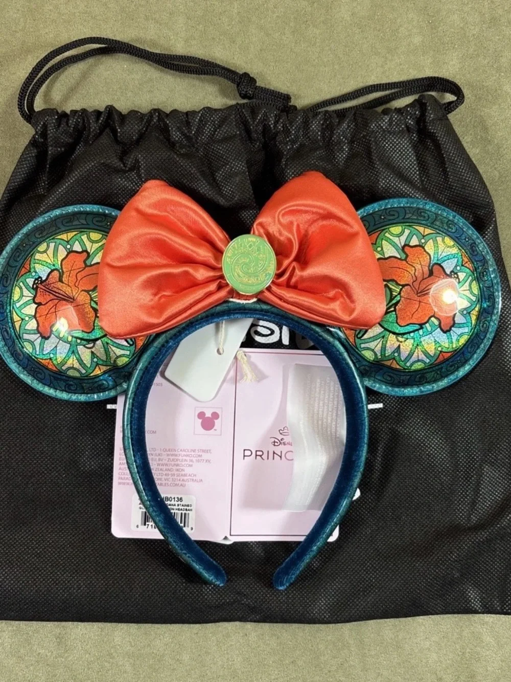 Disney Princess Moana stained glass ears loungefly